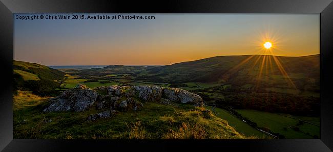  Sunset view from Craig yr Aderyn, Gwynedd, Wales, Framed Print by Black Key Photography