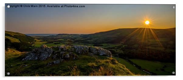  Sunset view from Craig yr Aderyn, Gwynedd, Wales, Acrylic by Black Key Photography