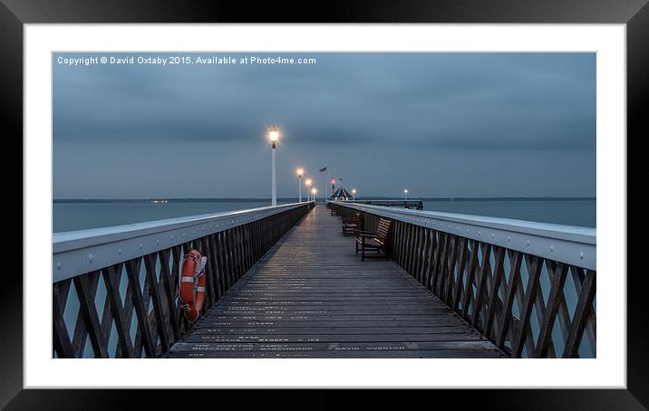  Yarmouth Pier at Dusk Framed Mounted Print by David Oxtaby  ARPS