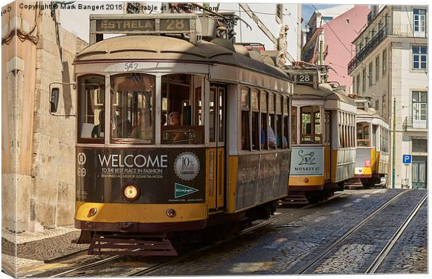 Lisbon trams Canvas Print by Mark Bangert