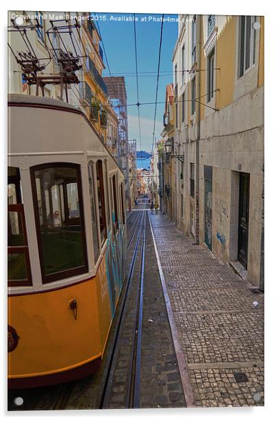  Ascensor da Bica furnicular in Lisbon Acrylic by Mark Bangert