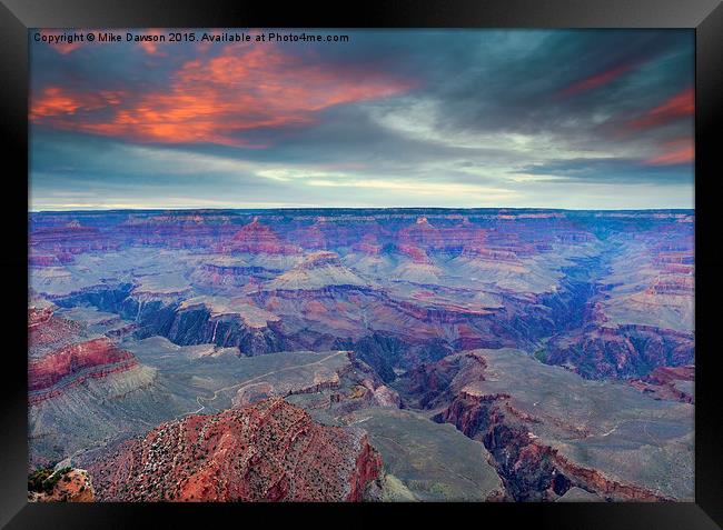 Grand Canyon Storm Set Framed Print by Mike Dawson