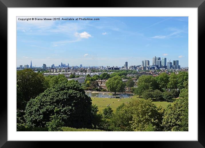  Greenwich Park Framed Mounted Print by Diana Mower