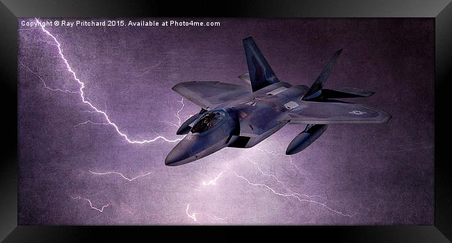  F22 Raptor Jet Framed Print by Ray Pritchard