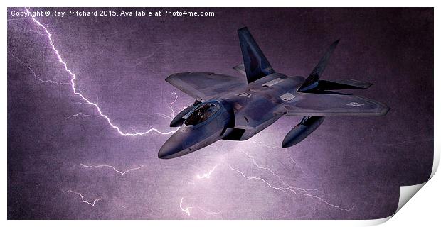  F22 Raptor Jet Print by Ray Pritchard