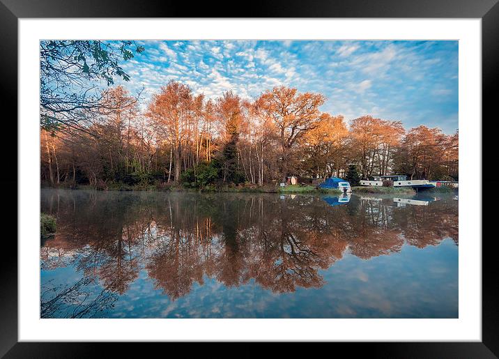  Reflections in the Wey Navigation Framed Mounted Print by Colin Evans