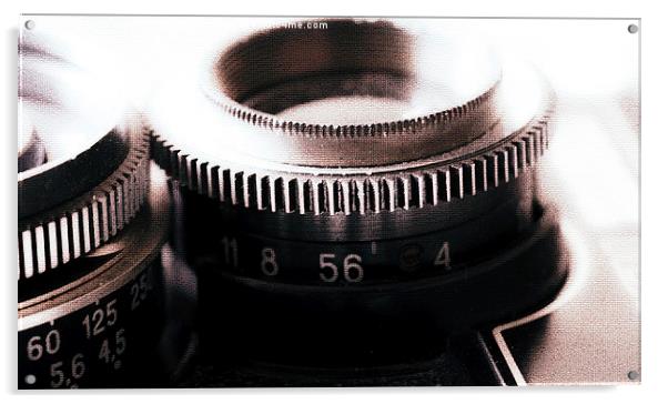  Old camera lens Acrylic by Mark Lovelock
