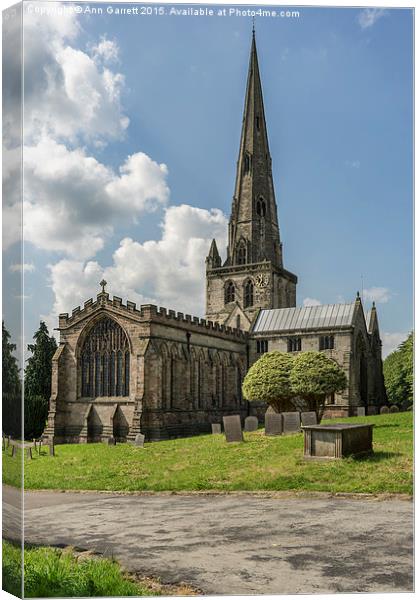 St Oswalds Church Ashbourne Canvas Print by Ann Garrett