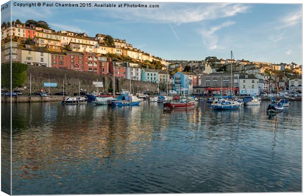 Brixham Harbour. Canvas Print by Paul Chambers