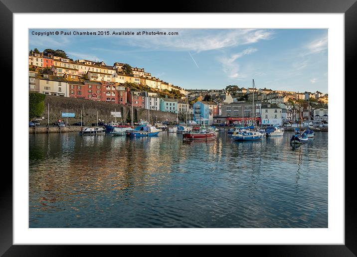 Brixham Harbour. Framed Mounted Print by Paul Chambers