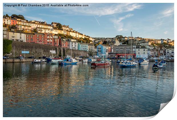Brixham Harbour. Print by Paul Chambers