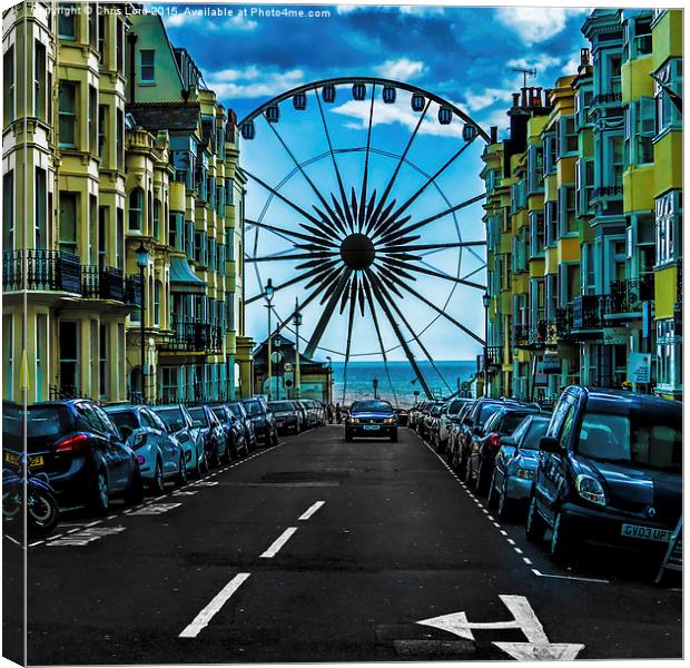  Madiera Place and The Brighton Wheel Canvas Print by Chris Lord