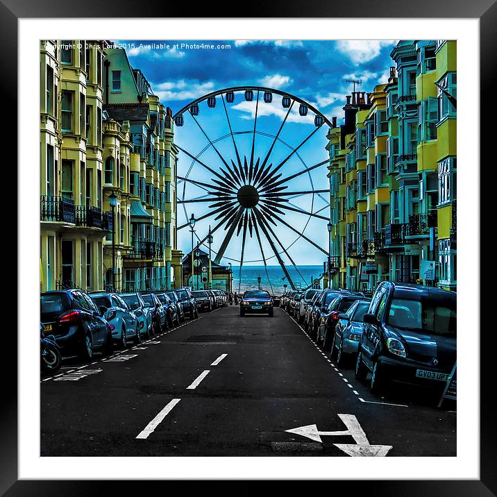  Madiera Place and The Brighton Wheel Framed Mounted Print by Chris Lord