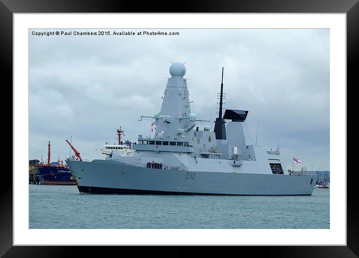  HMS Daring Framed Mounted Print by Paul Chambers