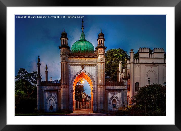  Brighton's Indian Gateway at Dawn Framed Mounted Print by Chris Lord