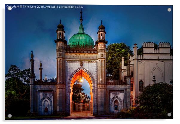  Brighton's Indian Gateway at Dawn Acrylic by Chris Lord