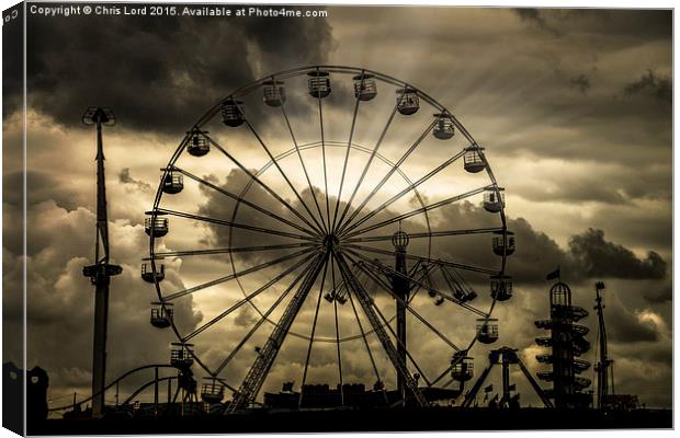 Cloudy Day At The Steam Fair Canvas Print by Chris Lord