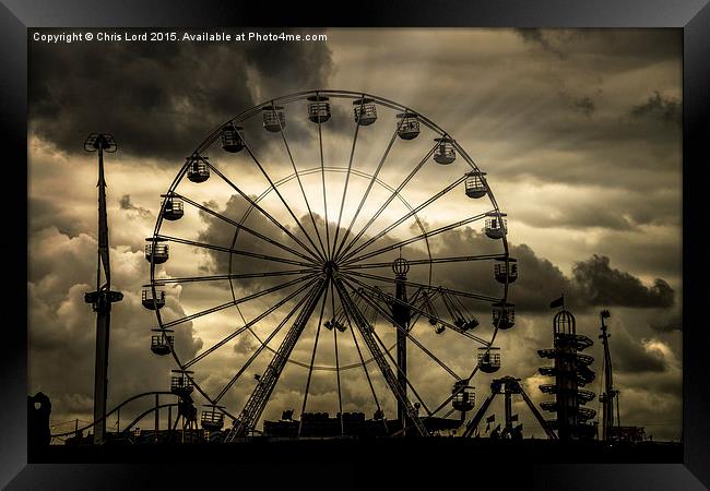 Cloudy Day At The Steam Fair Framed Print by Chris Lord
