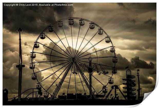 Cloudy Day At The Steam Fair Print by Chris Lord