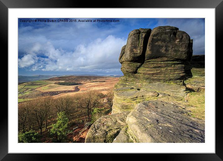Majestic Stanage Edge Framed Mounted Print by Phil Durkin DPAGB BPE4
