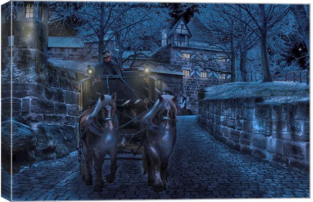A winters night  Canvas Print by sylvia scotting