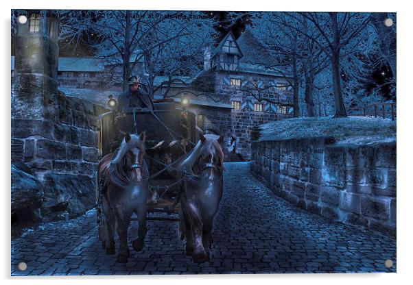 A winters night  Acrylic by sylvia scotting