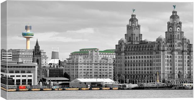  veiw from the mersey ferry Canvas Print by sue davies