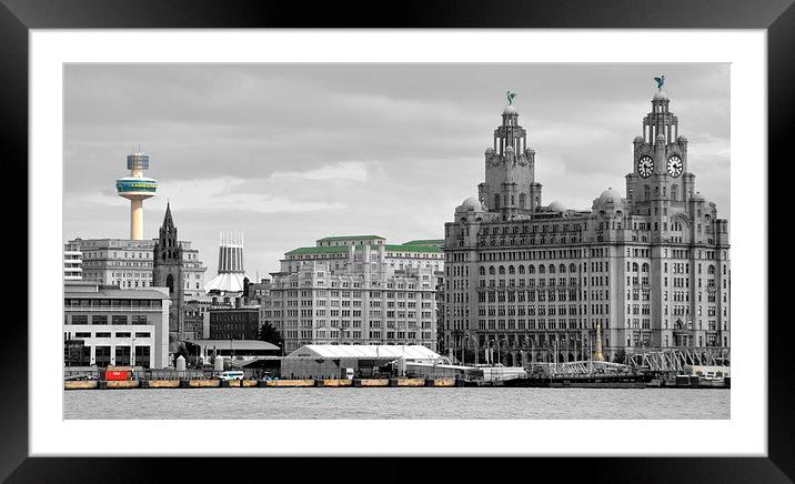  veiw from the mersey ferry Framed Mounted Print by sue davies