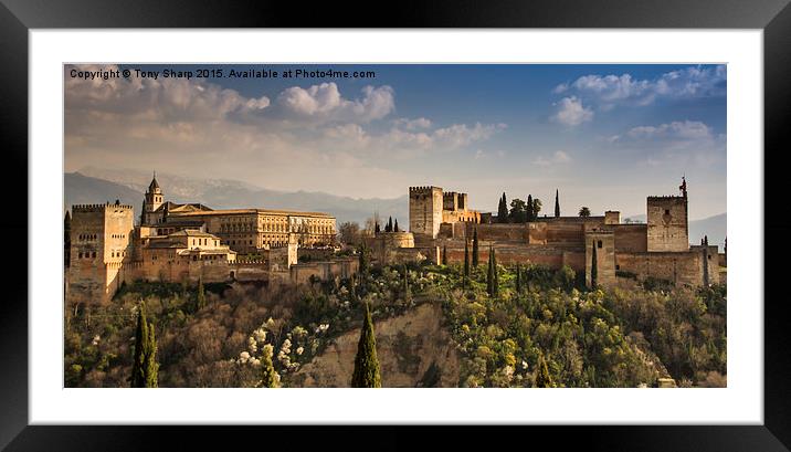  The magnificent Alhambra Palace in Granada Framed Mounted Print by Tony Sharp LRPS CPAGB