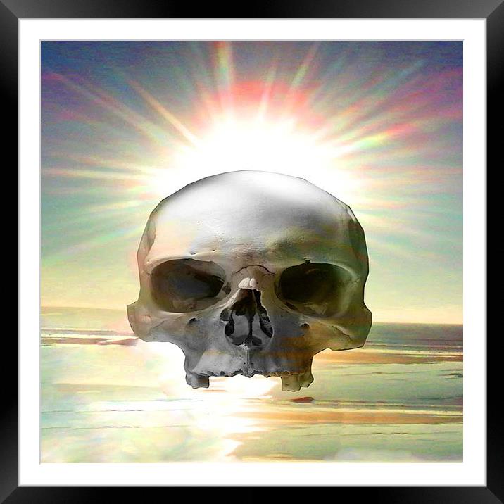 Skull Sunset Framed Mounted Print by Matthew Lacey