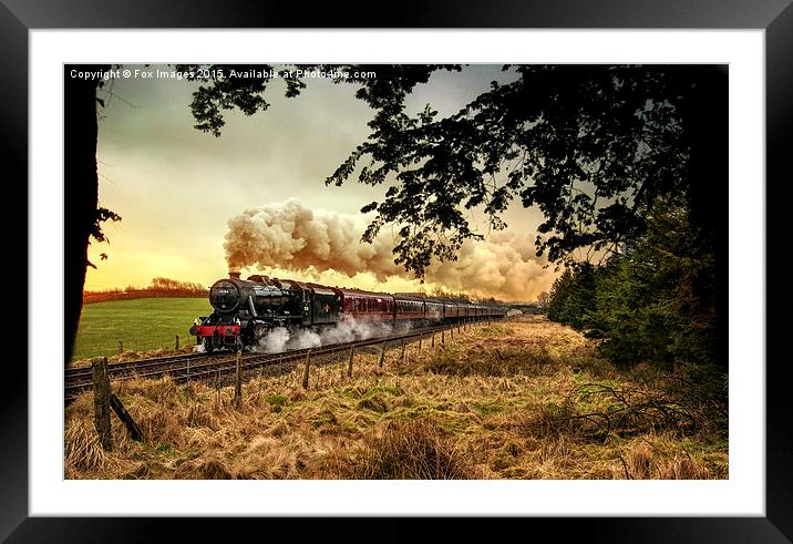  Steam train Framed Mounted Print by Derrick Fox Lomax