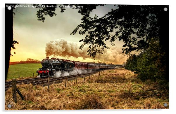  Steam train Acrylic by Derrick Fox Lomax