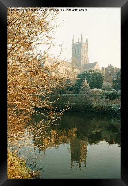 Worcester Cathedral Framed Print by Ann Garrett