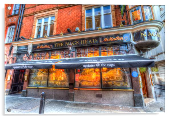The Nags Head Pub Covent Garden London Acrylic by David Pyatt