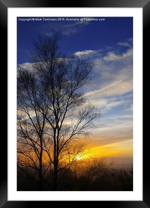  Winter Sunset Framed Mounted Print by Mark Tomlinson