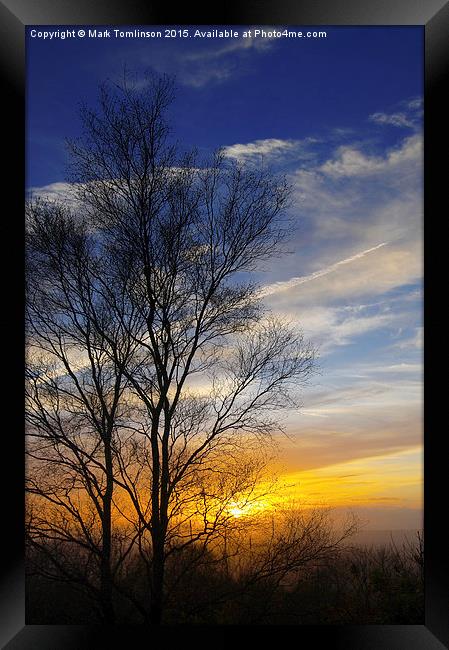  Winter Sunset Framed Print by Mark Tomlinson