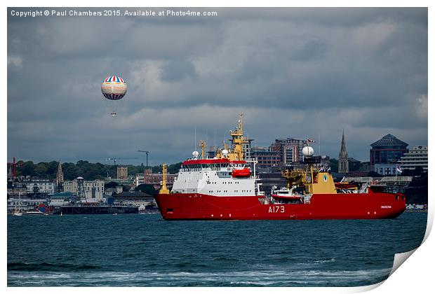 HMS Protector Print by Paul Chambers