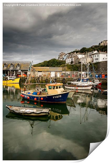  Mevagissey Harbour Print by Paul Chambers