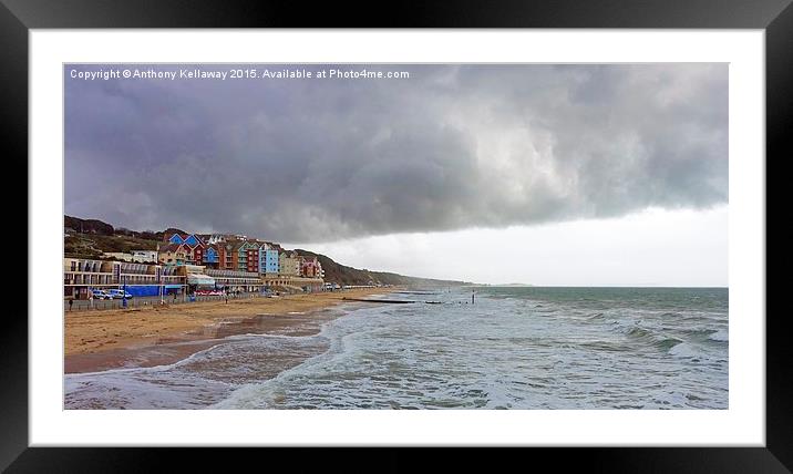  BOSCOMBE STORM Framed Mounted Print by Anthony Kellaway