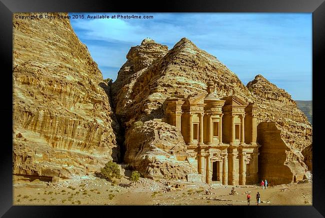  The Monastery , Petra, Jordan Framed Print by Tony Sharp LRPS CPAGB
