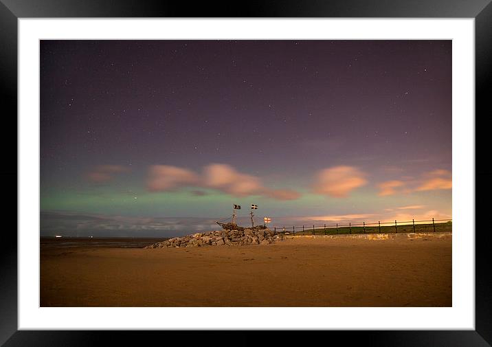  Wirral Northern Lights  Framed Mounted Print by David Chennell
