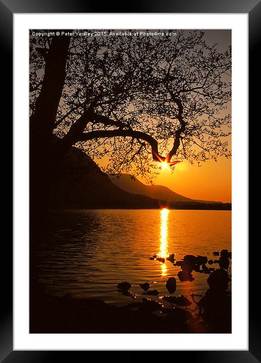  Sunset Silhouette Framed Mounted Print by Peter Yardley