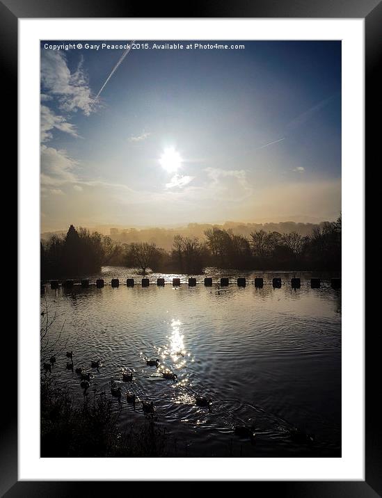  A misty morning over the river calder Framed Mounted Print by Gary Peacock