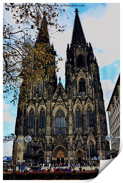  Cologne Cathedral Print by Frank Irwin