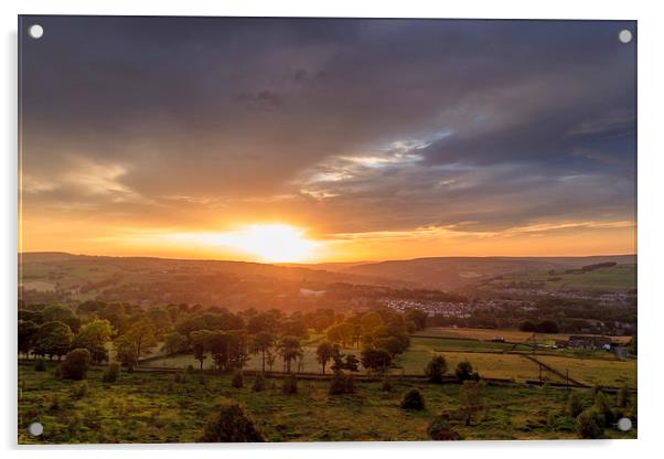 Yorkshire sunset  Acrylic by chris smith