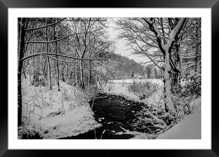  Goit Stock stream in winter Framed Mounted Print by David Oxtaby  ARPS