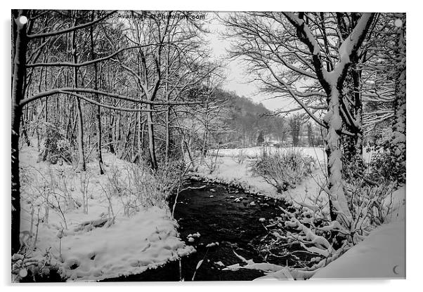  Goit Stock stream in winter Acrylic by David Oxtaby  ARPS