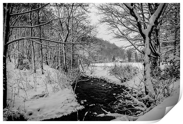  Goit Stock stream in winter Print by David Oxtaby  ARPS