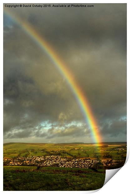 Rainbow over the Aire Valley Print by David Oxtaby  ARPS