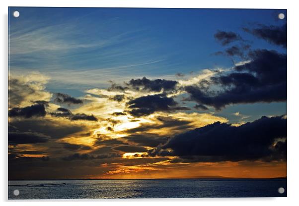  Lahaina Sunset, Lahaina Maui Acrylic by Paul Phillips